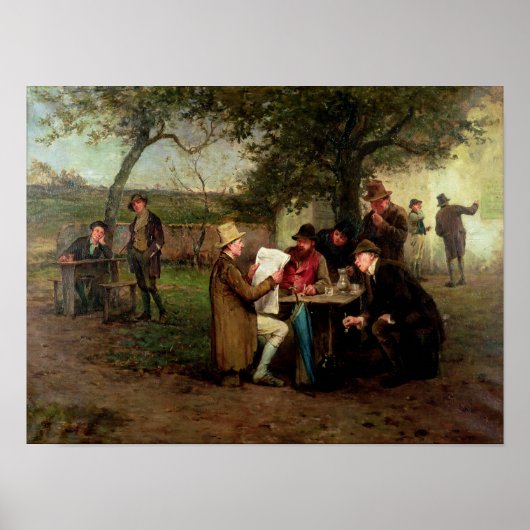 Het nieuws lezen poster (Voorkant)