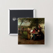 Het nieuws lezen vierkante button 5,1 cm (Voorkant /achterkant)