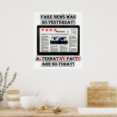 Het Nieuws van de Fake en Alternatieve Feitelijke  Poster (Keuken)