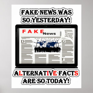 Het Nieuws van de Fake en Alternatieve Feitelijke  Poster