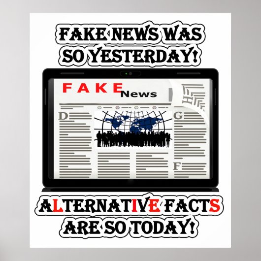 Het Nieuws van de Fake en Alternatieve Feitelijke  Poster (Voorkant)