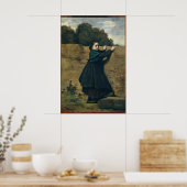Het Nieuwsgierige Meisje Poster (Keuken)