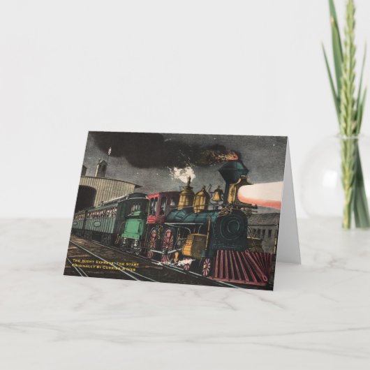 Het Night Express Wenskaart Kaart (Voorkant)