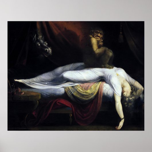 Het Nightmare schilderij van John Henry Fuseli Poster (Voorkant)