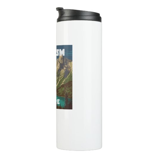 Het nihilisme sterft hier uit, het beklimmen van r thermosbeker (Geroteerd rechts)