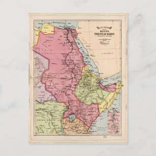 Het Nijlbekken, Egypte Map (1916) Briefkaart