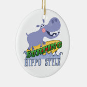 Het Nijlpaard van Surfer Keramisch Ornament (Rechts)