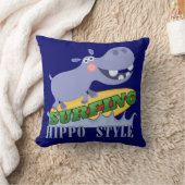 Het Nijlpaard van Surfer Kussen (Deken)