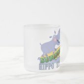 Het Nijlpaard van Surfer Matglas Koffiemok (Voorkant rechts)