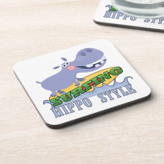 Het Nijlpaard van Surfer Onderzetter (Linkerzijde)