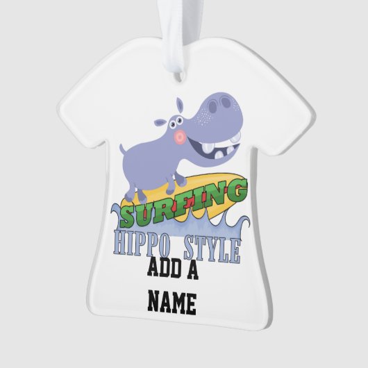 Het Nijlpaard van Surfer Ornament (voorkant)