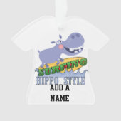 Het Nijlpaard van Surfer Ornament (voorkant)