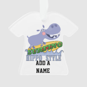 Het Nijlpaard van Surfer Ornament