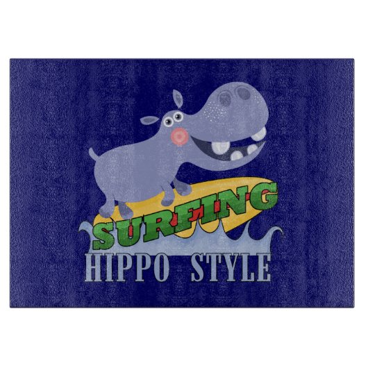 Het Nijlpaard van Surfer Snijplank (Voorkant)