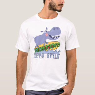 Het Nijlpaard van Surfer T-shirt