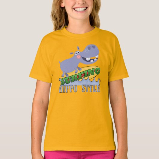 Het Nijlpaard van Surfer T-shirt (Voorkant)