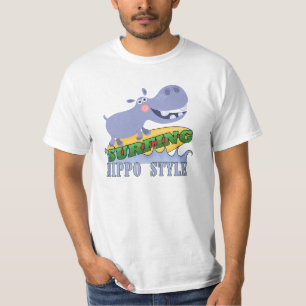 Het Nijlpaard van Surfer T-shirt