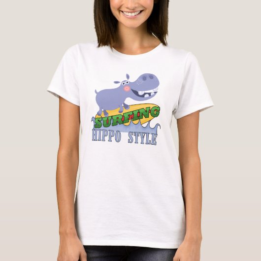 Het Nijlpaard van Surfer T-shirt (Voorkant)
