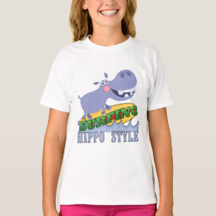 Het Nijlpaard van Surfer T-shirt