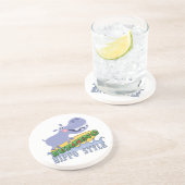 Het Nijlpaard van Surfer Zandsteen Onderzetter (Zijkant)