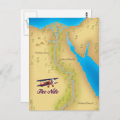 Het Nile  poster van de stijloude kaart (Voorkant / Achterkant)