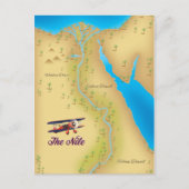 Het Nile  poster van de stijloude kaart (Voorkant)