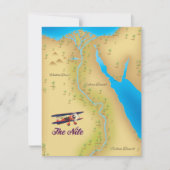 Het Nile  poster van de stijloude kaart (Voorkant)