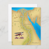 Het Nile  poster van de stijloude kaart (Voorkant / Achterkant)