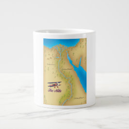 Het Nile  poster van de stijloude kaart Grote Koffiekop