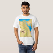 Het Nile  poster van de stijloude kaart T-shirt (Voorkant volledig)