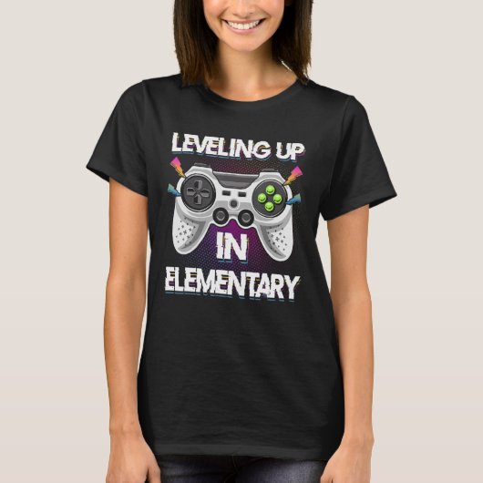 Het niveau omhoog in de elementaire T - shirts van (Voorkant)