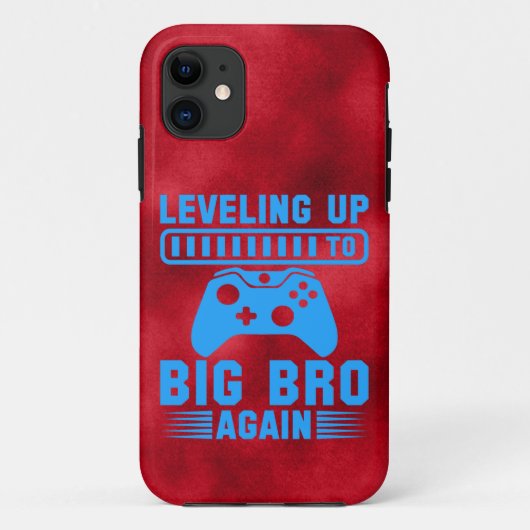 Het niveau tot Big Bro opnieuw rood en blauw Case-Mate iPhone Case (Achterkant)