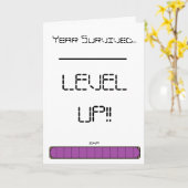 Het Niveau van Gamer op de Kaart van de Verjaardag (Gele Bloem)