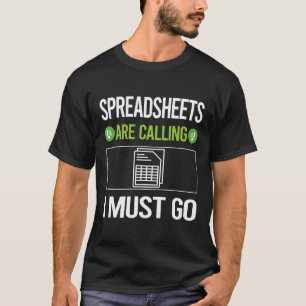 Het noemt spreadsheets t-shirt
