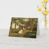 Het Nooning door Homer Winslow Kaart (Gele Bloem)