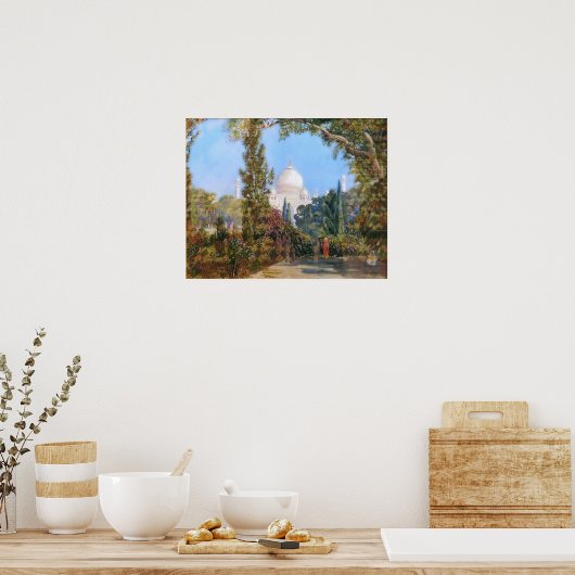 het noordelijk deel van de taj - Mahal in Agra , w Poster (Keuken)