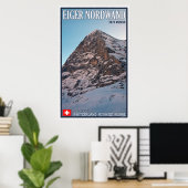 Het noordelijk gezicht van de Eiger Poster (Thuiskantoor)