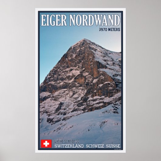 Het noordelijk gezicht van de Eiger Poster (Voorkant)