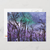 Het noordelijke licht en het Briefkaart van de Sta (Voorkant / Achterkant)