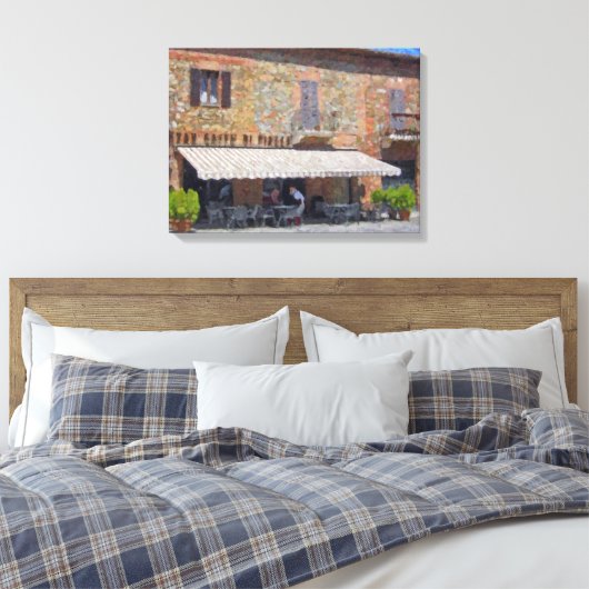 Het noorden van Italië Bellagio gewikkeld Canvas Afdruk (Insitu (Slaapkamer))