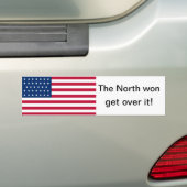 Het noorden won 34 sterrenvlag bumpersticker (Op auto)