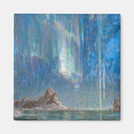 Het Noorderlicht vanuit Noord-Noorwegen (Aurora) Magneet