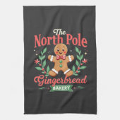 Het Noordpool kerststolbakkerij Kerstmis Theedoek (Verticaal)
