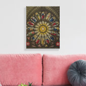 Het noordraam, bord D van 'Westminster Abbey' Canvas Afdruk (Insitu (Woonkamer))