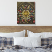 Het noordraam, bord D van 'Westminster Abbey' Canvas Afdruk (Insitu (Slaapkamer))