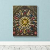 Het noordraam, bord D van 'Westminster Abbey' Canvas Afdruk (Insitu (Houten vloer))