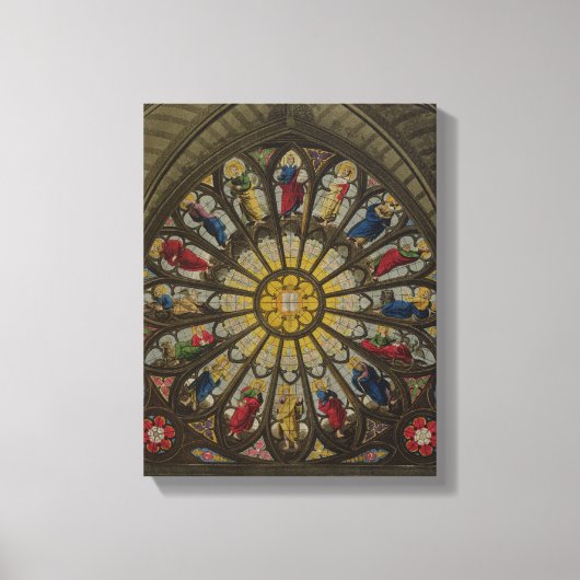 Het noordraam, bord D van 'Westminster Abbey' Canvas Afdruk (Voorkant)
