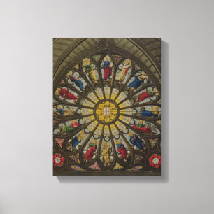 Het noordraam, bord D van 'Westminster Abbey' Canvas Afdruk