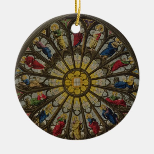 Het noordraam, bord D van 'Westminster Abbey' Keramisch Ornament (Voorkant)