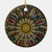 Het noordraam, bord D van 'Westminster Abbey' Keramisch Ornament (Achterkant)